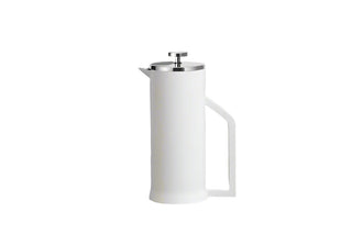 French Press, Double Wall Stainless Steel 1L (White) - La Cuisine