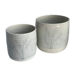 Lavender Etched Crock, Large - La Cuisine