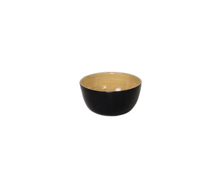 Shallow Bamboo Bowl in Black, Small - La Cuisine