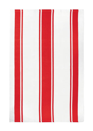 Modern Terry Stripe Towel - Crimson - La Cuisine