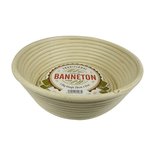 EDDINGTONS Banneton Angled Round Basket, 10" (1.5 k) - La Cuisine