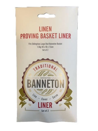 EDDINGTONS Proofing Basket Liner 2/ST Fits Large Oval 40x16x7.5cm - La Cuisine