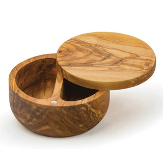 Olive Wood Salt Box - La Cuisine