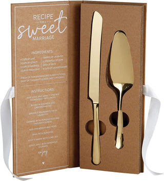 Gold Cake Server Set - La Cuisine