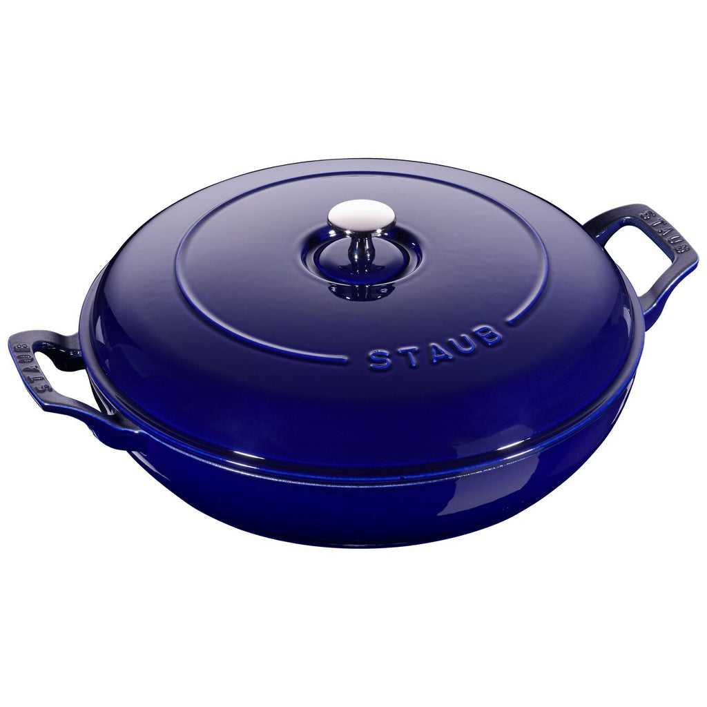  Staub Cast Iron 2.9-qt Daily Pan with Glass Lid - Dark Blue:  Home & Kitchen