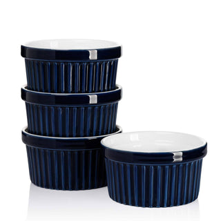 8 Ounce Porcelain Brulee Dishes, Set/4 - La Cuisine
