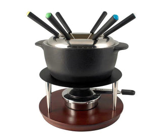 Summit 10pc. Cast Iron Fondue, Black Matte - La Cuisine