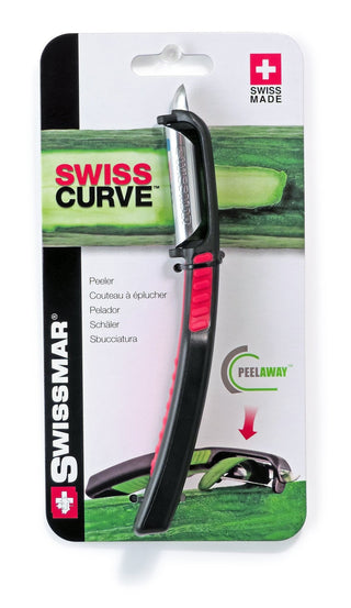 SwissCurve Straight Peeler, Blk/Red - La Cuisine