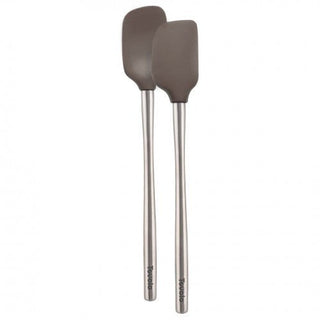 Flex Core SS Handled Mini Spatula & Spoonula (Gray) - La Cuisine