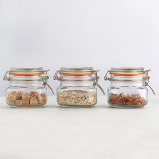 Clip Top Square Jar 17oz