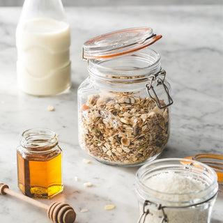 Clip Top Square Jar 34oz