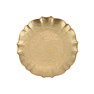 Baroque Glass Gold Salad Plate - La Cuisine