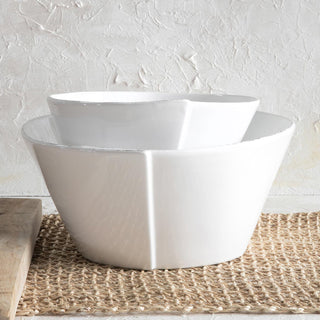 Lastra White Large Melamine Stacking Serving Bowl - La Cuisine