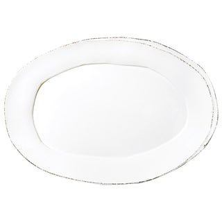 Lastra White Oval Platter - La Cuisine