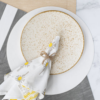 Reversible Placemats, White Round - La Cuisine