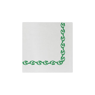 Papersoft Napkins, Florentine Green Cocktail (Pack/20) - La Cuisine