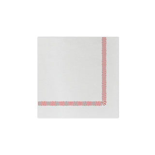 Papersoft Napkins, Fringe Red Cocktail (Pack/20) - La Cuisine