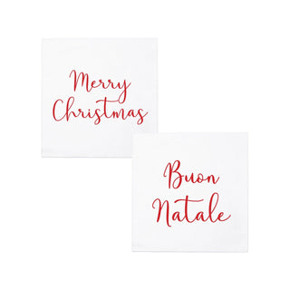Papersoft Napkins, Merry Christmas Cocktail (Pack/20) - La Cuisine
