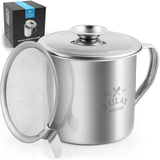 Bacon Grease Container With Strainer - 1 Litre - La Cuisine