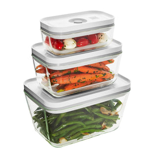 Fresh & Save Vacuum Box Set, 3pc (Glass) - La Cuisine