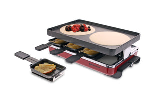 Classic Raclette (8-person) w/ Rev cast iron, Red - La Cuisine