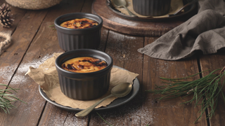 Oatmeal Crème Brûlée with Apple Compote