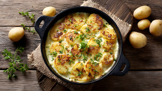 Creamy Root Vegetable Gratin for Two 