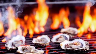 Grilled Oysters with Gremolata & Sambal