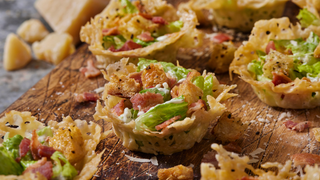 Caesar Salad Wonton Cups