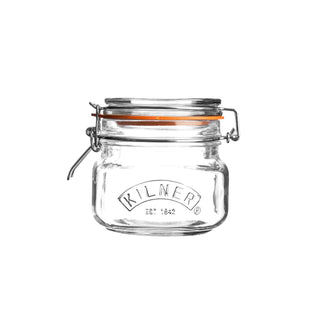 Clip Top Square Jar 17oz