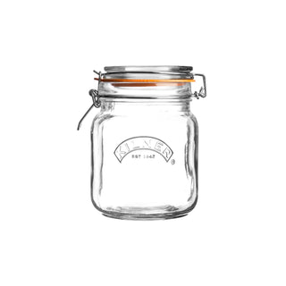 Clip Top Square Jar 34oz