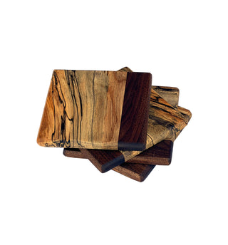 Spalted Maple & Black Walnut Coasters, Set/4 - La Cuisine