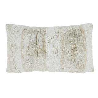 Soft and Snuggly Faux Fur Throw Pillow: Natural / Polyester / 20"