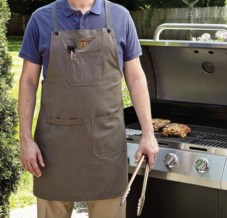 Outset Griller's Canvas Apron, Brown, 27" X 30" - La Cuisine