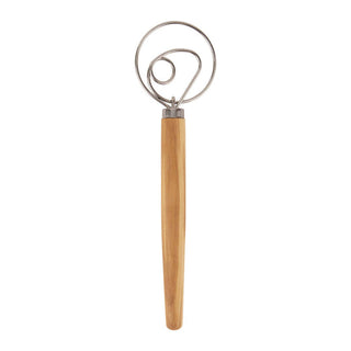 Olive Wood Swedish Dough Whisk - La Cuisine