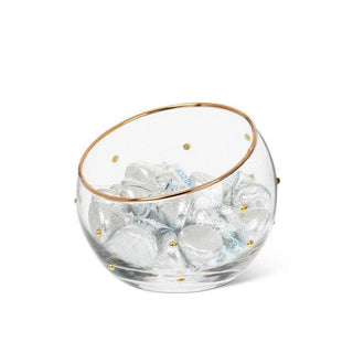 Medium Angled Bowl with Dots: Small