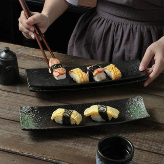 Minimalist Sushi Plates: Blue