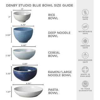 Studio Blue Chalk Pasta Bowl - La Cuisine