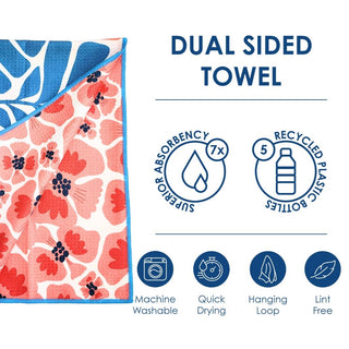 Blush - Dual Sided Hand Towels - Microfiber Kitchen Towels - La Cuisine