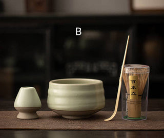 Gohobi Classic Ceramic Bowl Matcha Set: C - La Cuisine