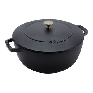 Cast Iron Essential French Oven 5.25 qt, Black Matte - La Cuisine