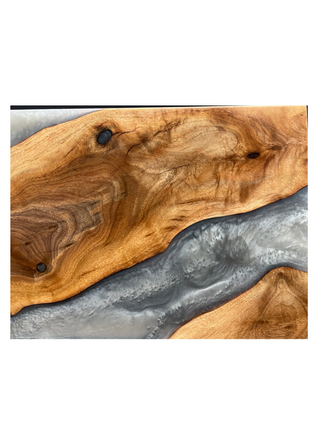 12X16" Resin/Wood Charcuterie Board - Grey Epoxy (Premium)