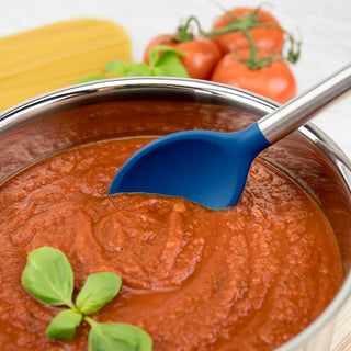 Silicone and Stainless Steel Mixing Spoon - Deep Indigo - La Cuisine