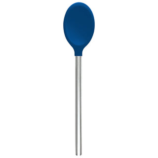 Silicone and Stainless Steel Mixing Spoon - Deep Indigo - La Cuisine