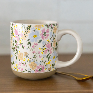 Floral Stoneware Coffee Mug - La Cuisine