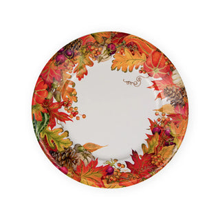 Harvest Garland White Salad & Dessert Plates - Pkg/8