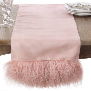 Mongolian Lamb Fur Runner: Red / 16"x72" - La Cuisine