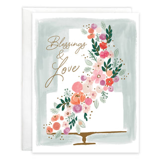 With Scripture Wedding Greeting Card - Tiered Love Cake - La Cuisine