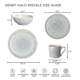 Halo Speckle Dinner Plates, Set/4