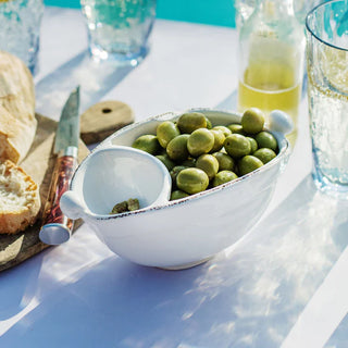 Lastra White Two-Part Olive Bowl - La Cuisine